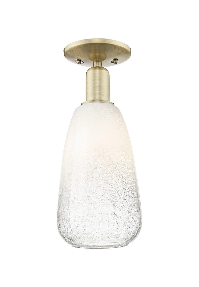 Innovations 716-1C-AB-G480-6OP One Light Semi-Flush Mount, Antique Brass