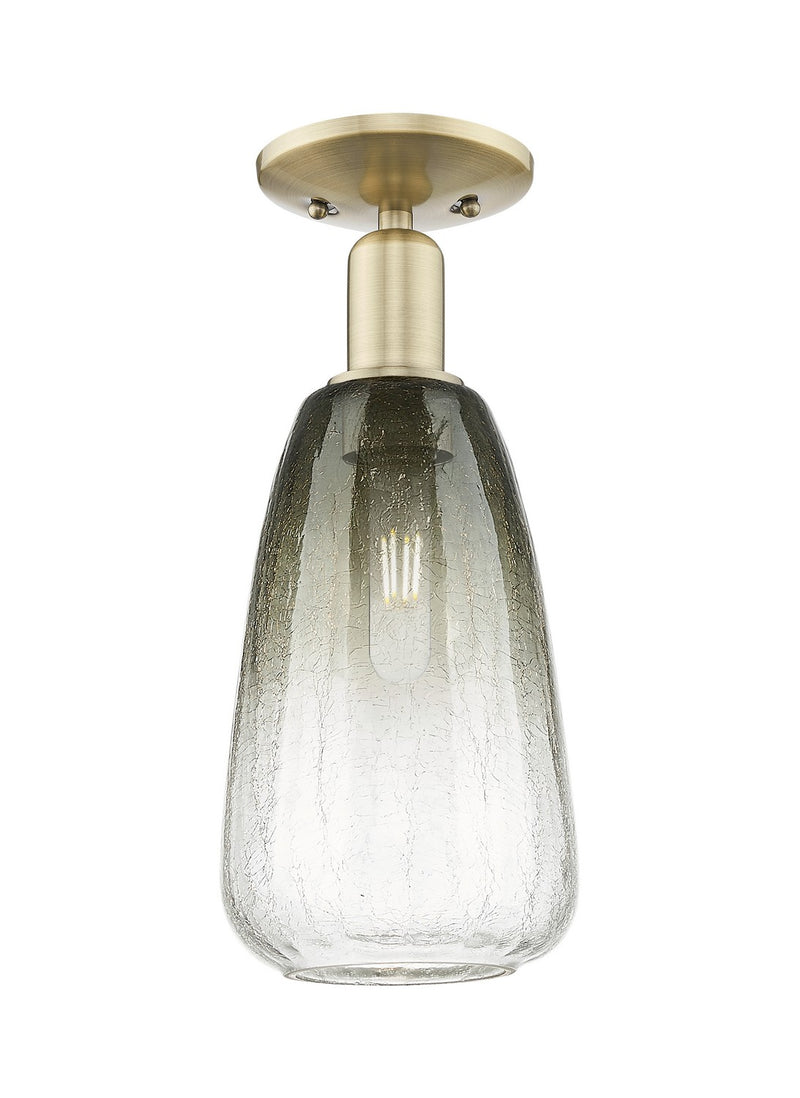 Innovations 716-1C-AB-G480-6SL One Light Semi-Flush Mount, Antique Brass