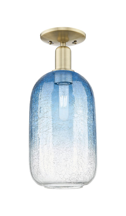 Innovations 716-1C-AB-G482-7SB One Light Semi-Flush Mount, Antique Brass