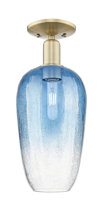 Innovations 716-1C-AB-G484-7SB One Light Semi-Flush Mount, Antique Brass