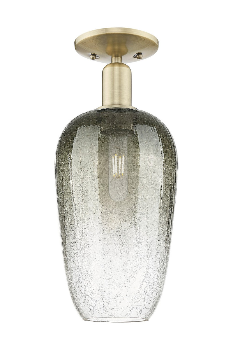 Innovations 716-1C-AB-G484-7SL One Light Semi-Flush Mount, Antique Brass