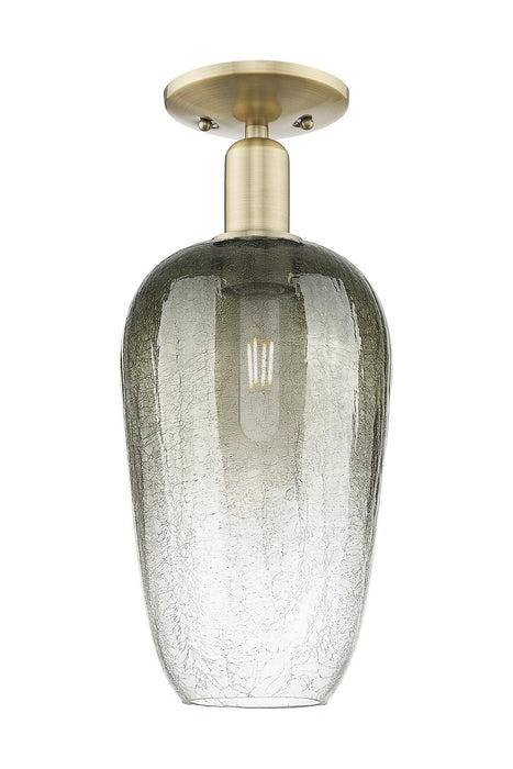 Innovations 716-1C-AB-G484-7SL One Light Semi-Flush Mount, Antique Brass