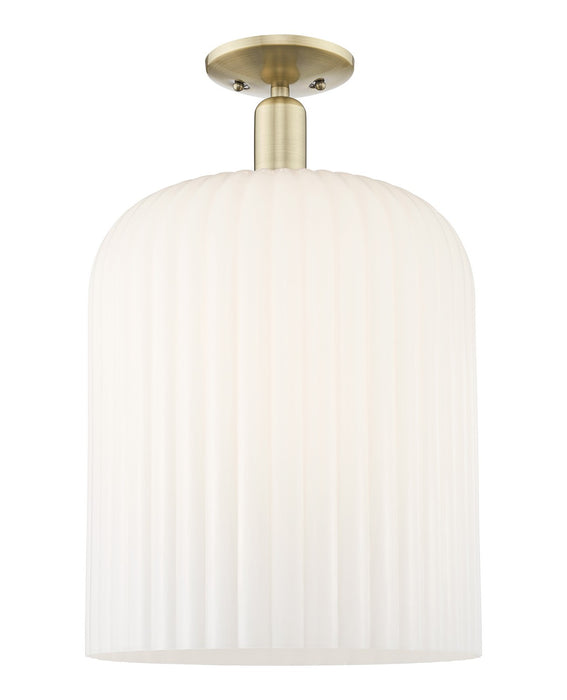 Innovations 716-1C-AB-G559-12GWH One Light Semi-Flush Mount, Antique Brass
