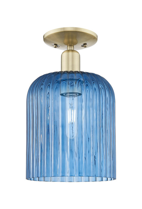 Innovations 716-1C-AB-G559-8BL One Light Semi-Flush Mount, Antique Brass