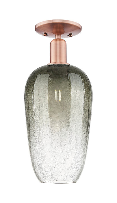 Innovations 716-1C-AC-G484-7SL One Light Semi-Flush Mount, Antique Copper