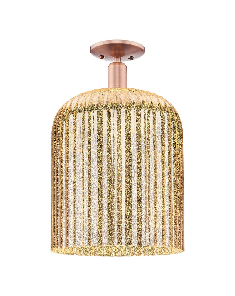 Innovations 716-1C-AC-G559-12ME One Light Semi-Flush Mount, Antique Copper