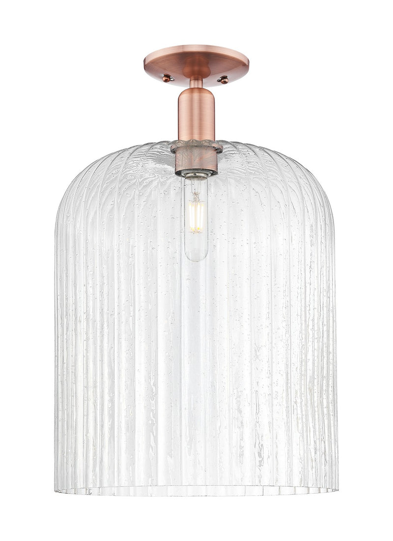 Innovations 716-1C-AC-G559-12SDY One Light Semi-Flush Mount, Antique Copper