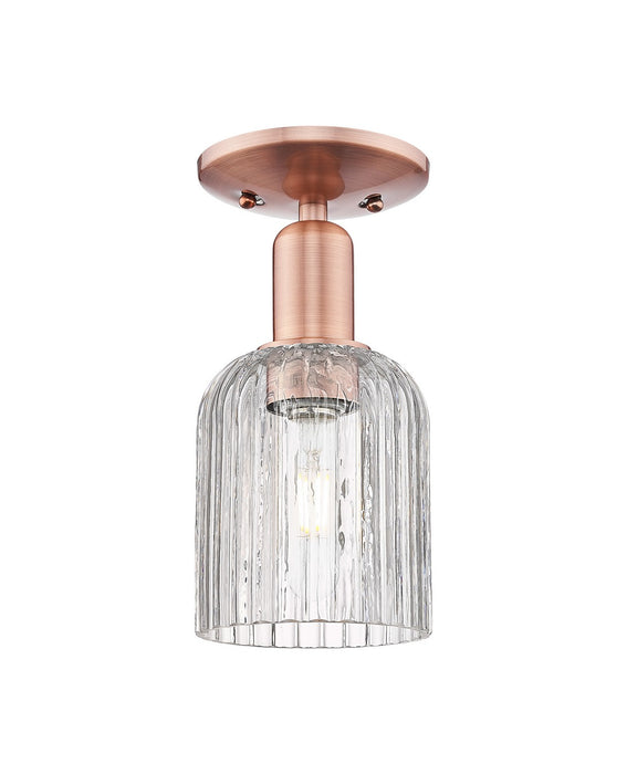 Innovations 716-1C-AC-G559-5CL One Light Semi-Flush Mount, Antique Copper