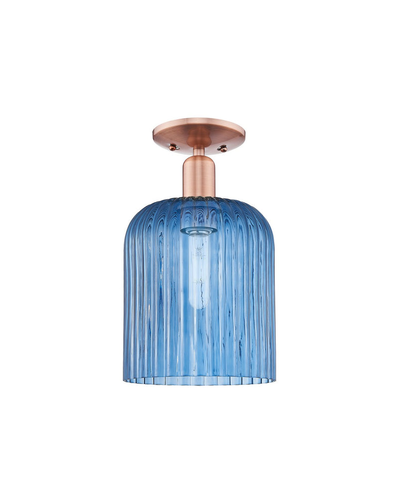 Innovations 716-1C-AC-G559-8BL One Light Semi-Flush Mount, Antique Copper