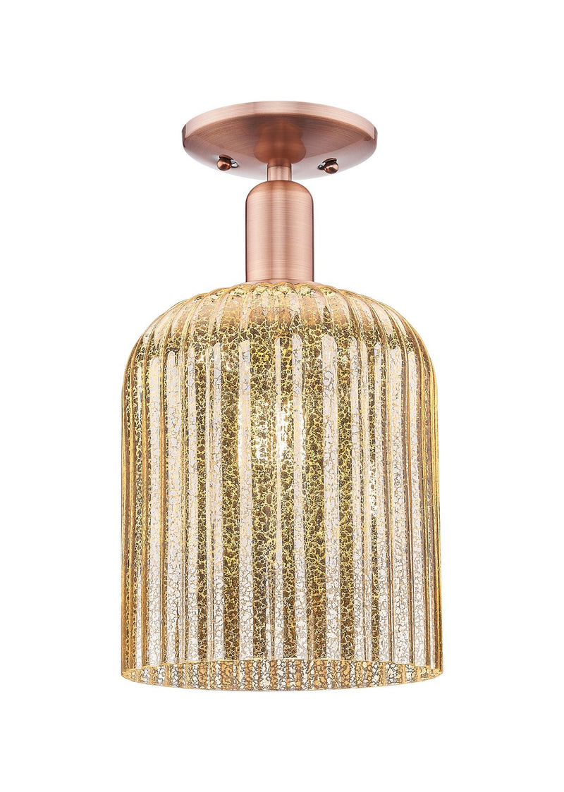 Innovations 716-1C-AC-G559-8ME One Light Semi-Flush Mount, Antique Copper
