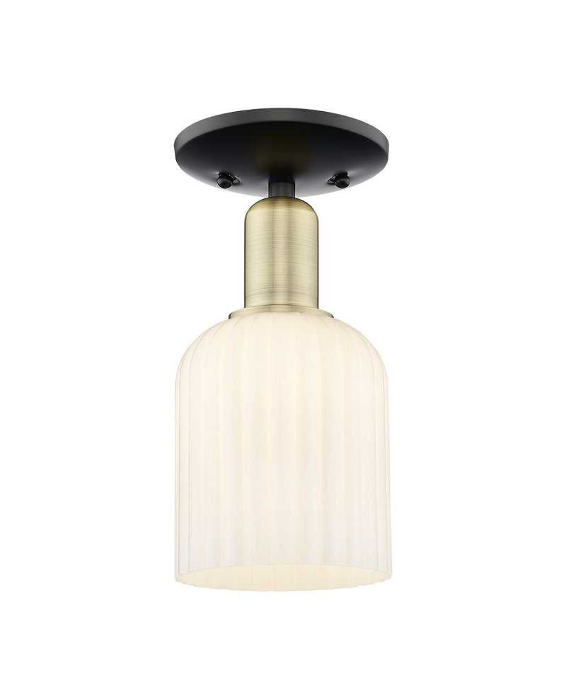 Innovations 716-1C-BAB-G559-5GWH One Light Semi-Flush Mount, Black Antique Brass