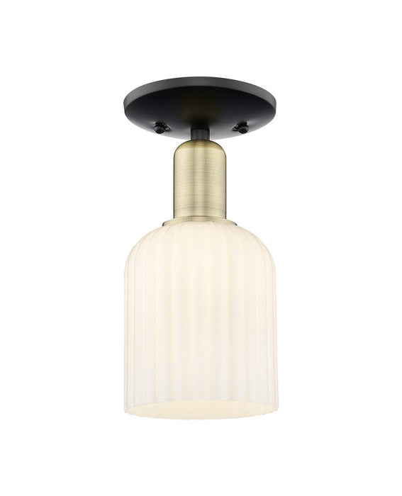 Innovations 716-1C-BAB-G559-5GWH One Light Semi-Flush Mount, Black Antique Brass