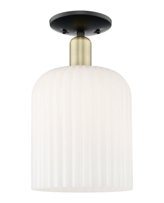 Innovations 716-1C-BAB-G559-8GWH One Light Semi-Flush Mount, Black Antique Brass