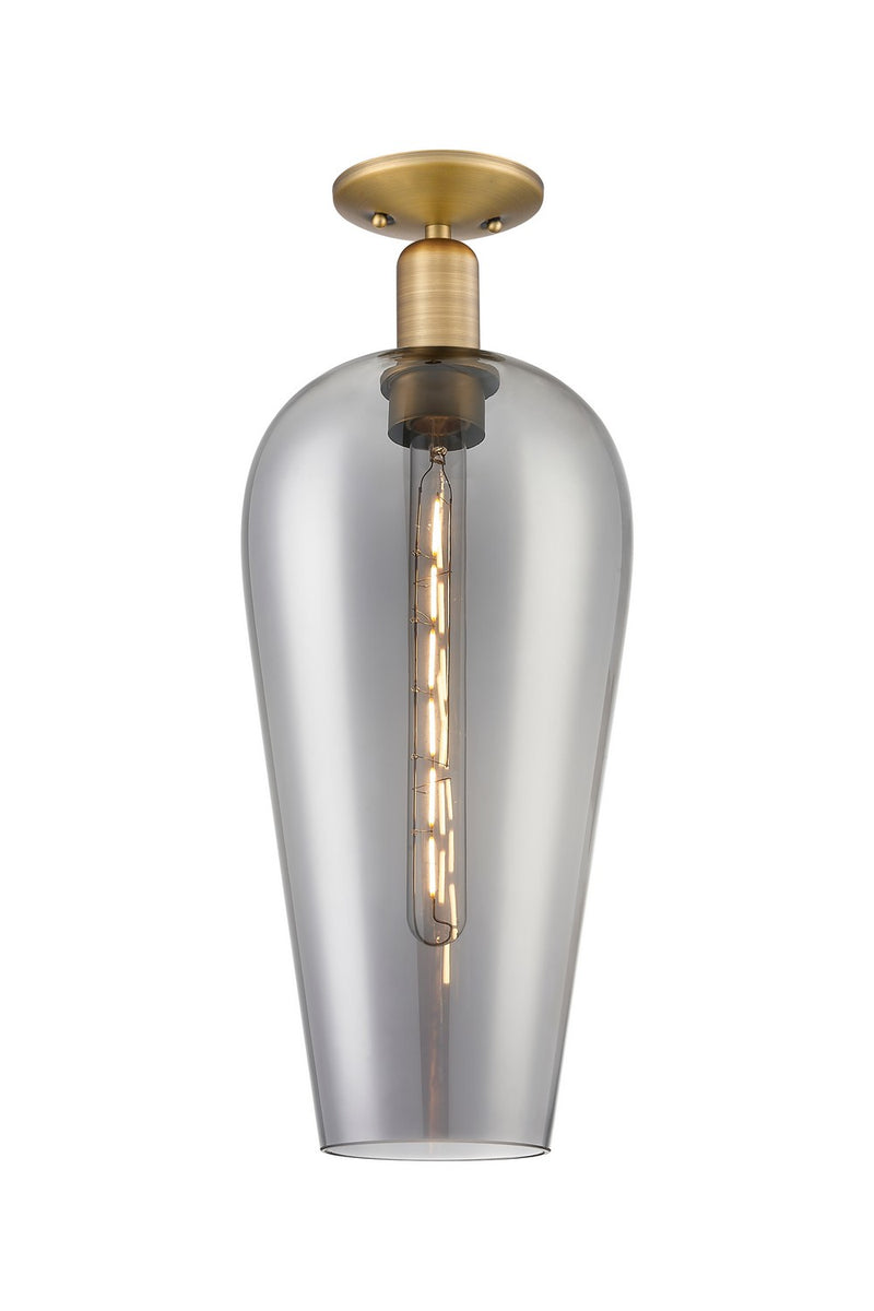Innovations 716-1C-BB-G456-8SM One Light Semi-Flush Mount, Brushed Brass