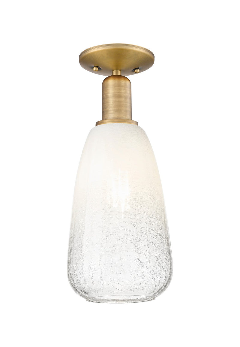 Innovations 716-1C-BB-G480-6OP One Light Semi-Flush Mount, Brushed Brass