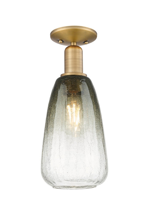 Innovations 716-1C-BB-G480-6SL One Light Semi-Flush Mount, Brushed Brass