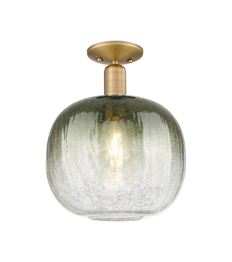 Innovations 716-1C-BB-G481-10SL One Light Semi-Flush Mount, Brushed Brass