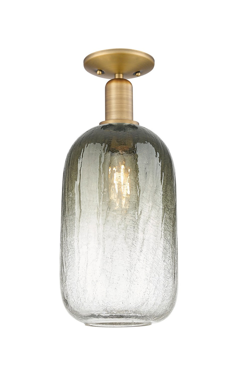 Innovations 716-1C-BB-G482-7SL One Light Semi-Flush Mount, Brushed Brass