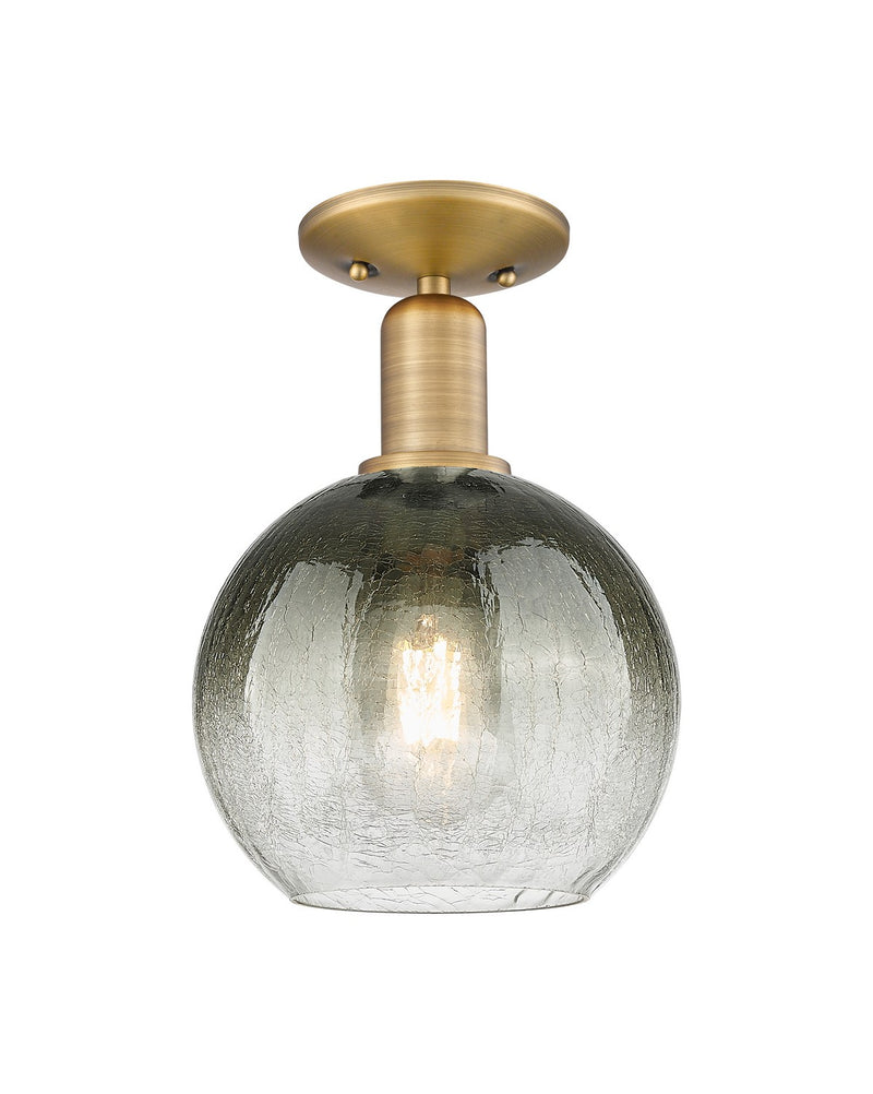 Innovations 716-1C-BB-G483-8SL One Light Semi-Flush Mount, Brushed Brass