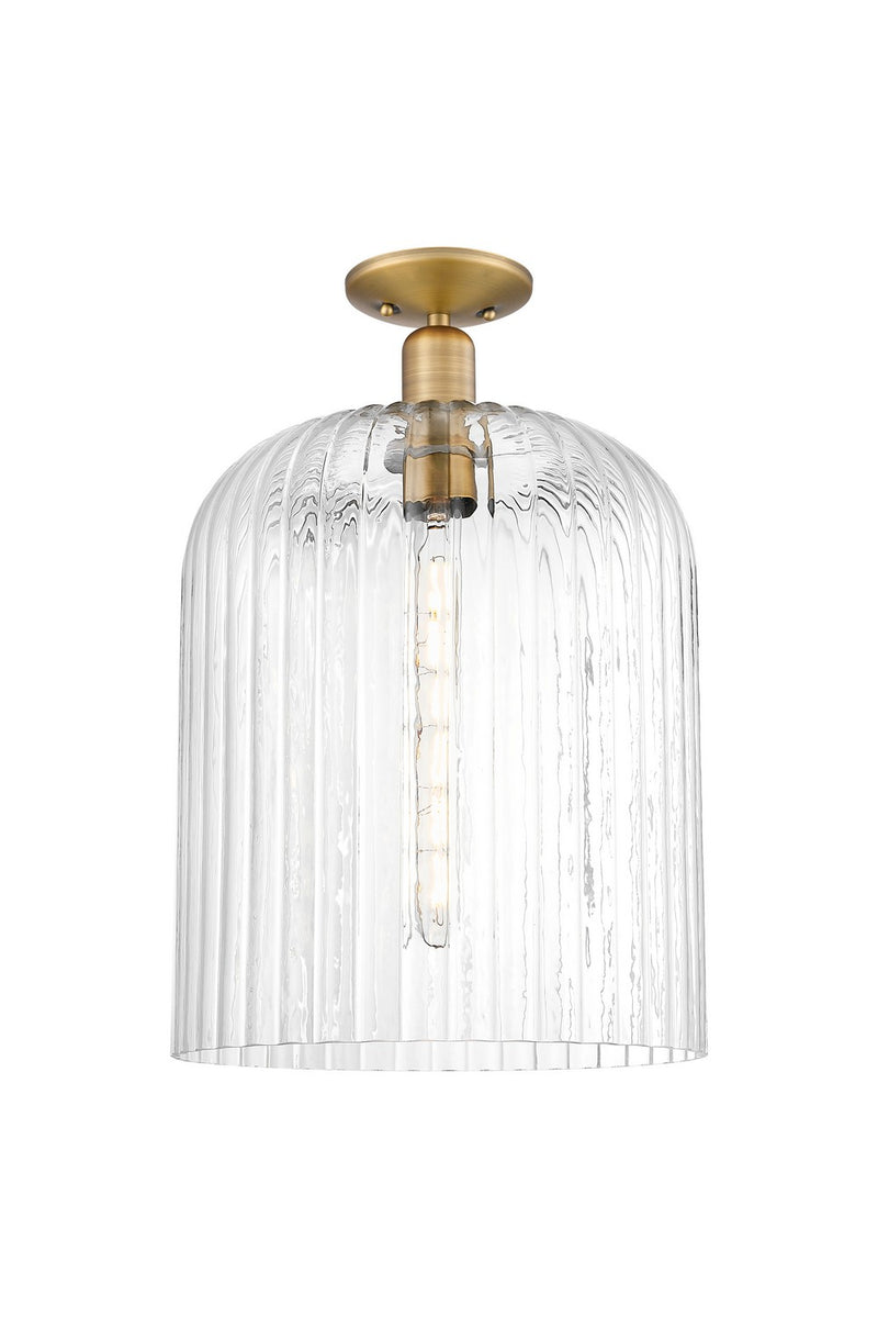 Innovations 716-1C-BB-G559-12CL One Light Semi-Flush Mount, Brushed Brass