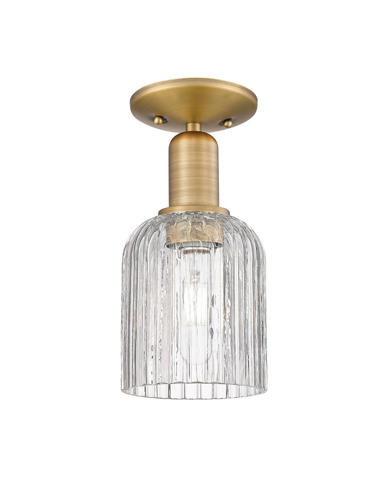 Innovations 716-1C-BB-G559-5CL One Light Semi-Flush Mount, Brushed Brass