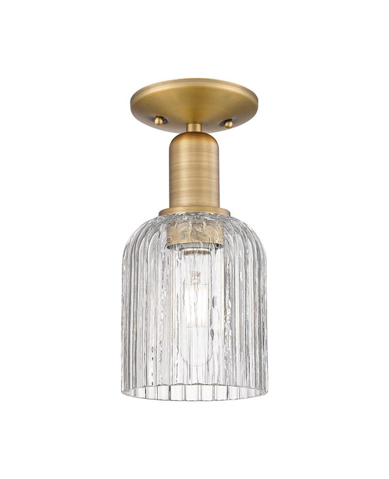 Innovations 716-1C-BB-G559-5CL One Light Semi-Flush Mount, Brushed Brass