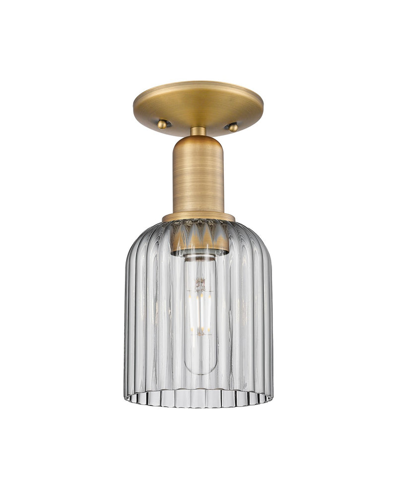Innovations 716-1C-BB-G559-5SM One Light Semi-Flush Mount, Brushed Brass