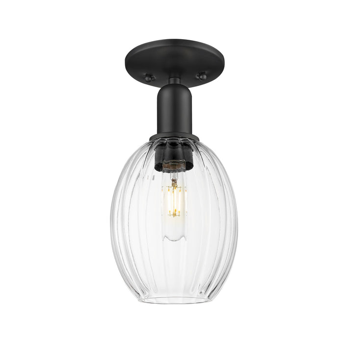 Innovations 716-1C-BK-G459-6CL One Light Semi-Flush Mount, Matte Black