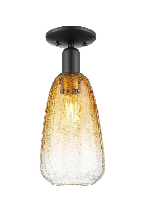 Innovations 716-1C-BK-G480-6AM One Light Semi-Flush Mount, Matte Black