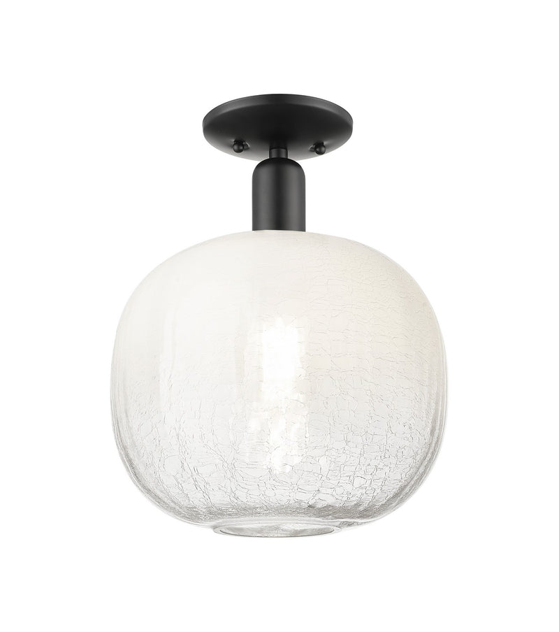 Innovations 716-1C-BK-G481-10OP One Light Semi-Flush Mount, Matte Black