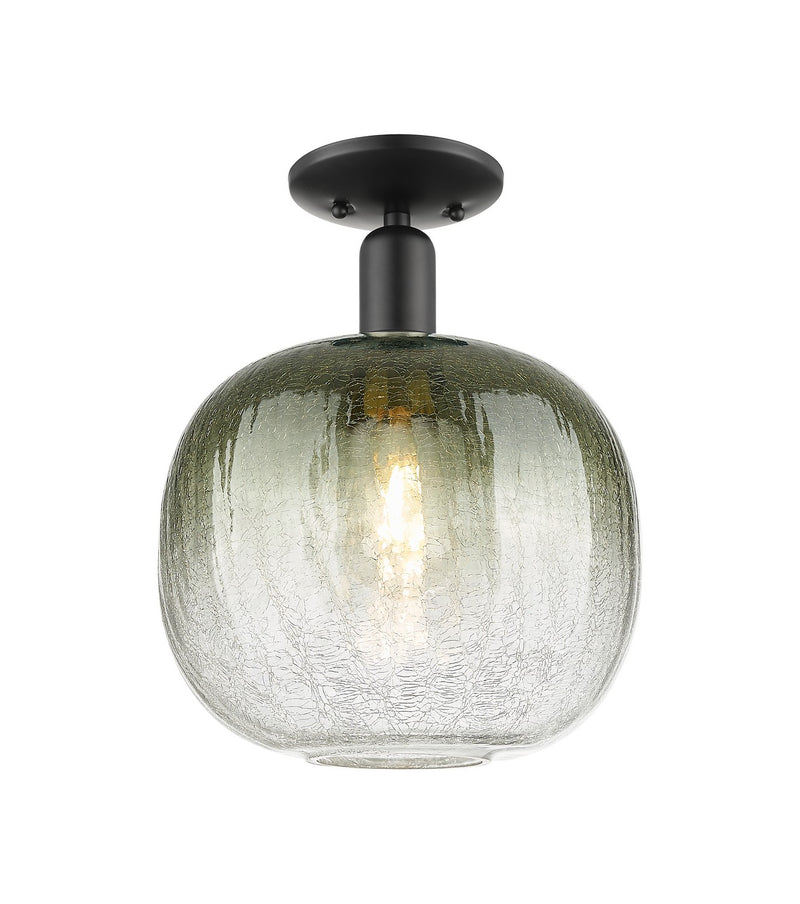 Innovations 716-1C-BK-G481-10SL One Light Semi-Flush Mount, Matte Black