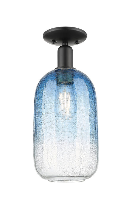 Innovations 716-1C-BK-G482-7SB One Light Semi-Flush Mount, Matte Black