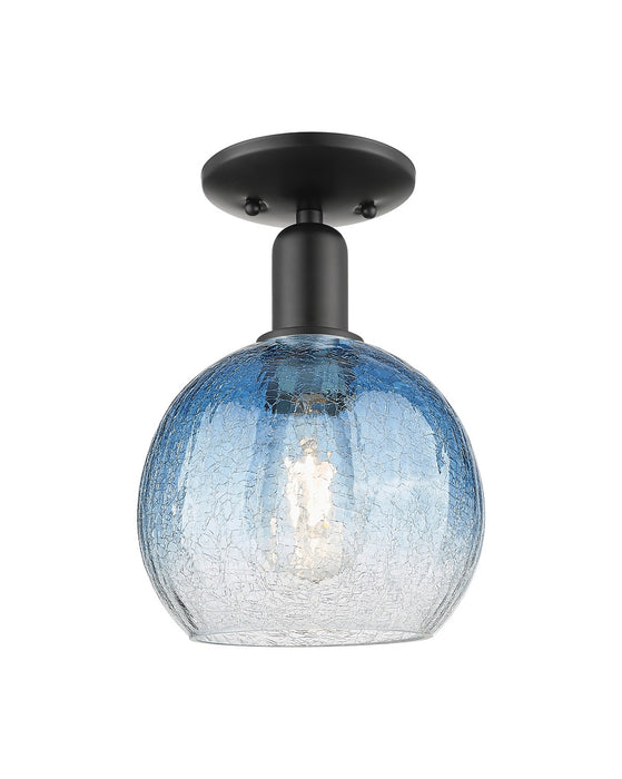 Innovations 716-1C-BK-G483-8SB One Light Semi-Flush Mount, Matte Black