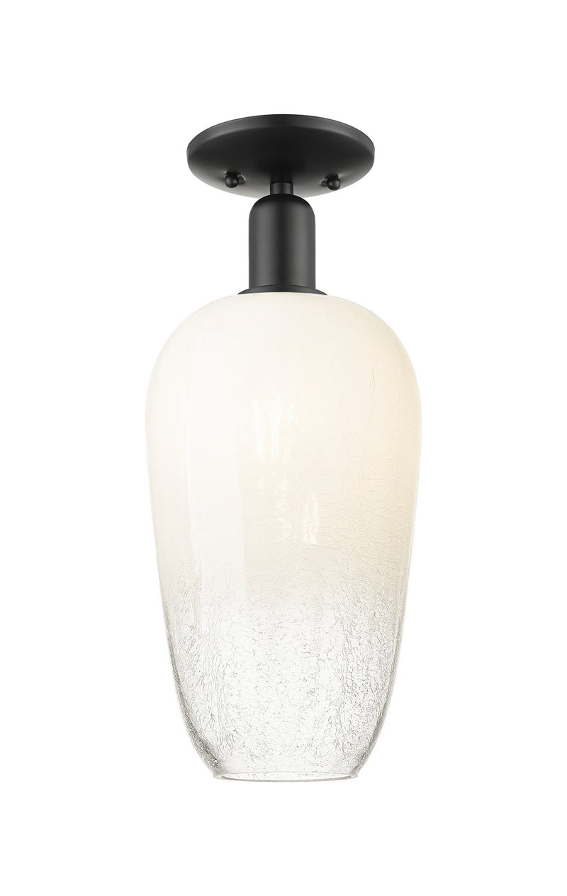Innovations 716-1C-BK-G484-7OP One Light Semi-Flush Mount, Matte Black