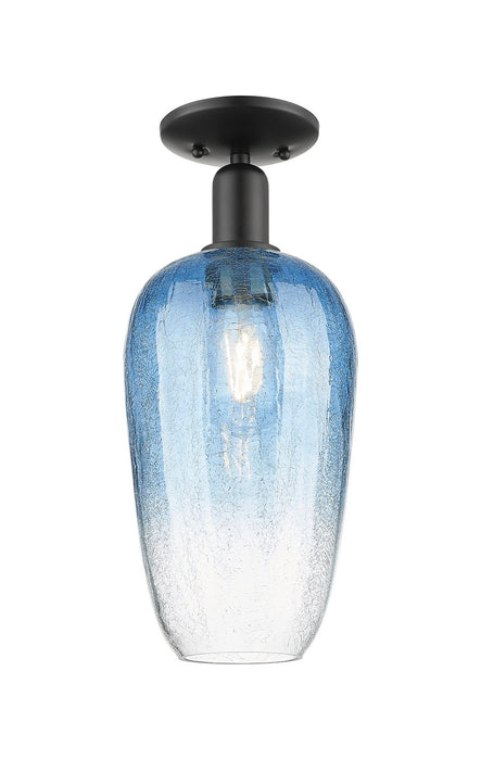 Innovations 716-1C-BK-G484-7SB One Light Semi-Flush Mount, Matte Black