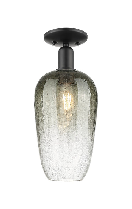 Innovations 716-1C-BK-G484-7SL One Light Semi-Flush Mount, Matte Black