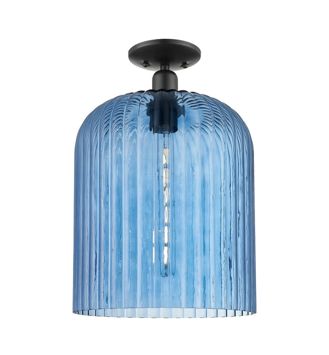 Innovations 716-1C-BK-G559-12BL One Light Semi-Flush Mount, Matte Black