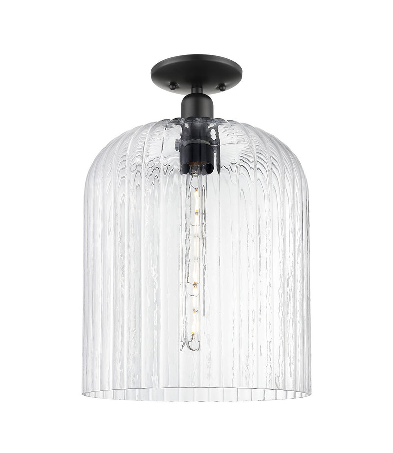Innovations 716-1C-BK-G559-12CL One Light Semi-Flush Mount, Matte Black