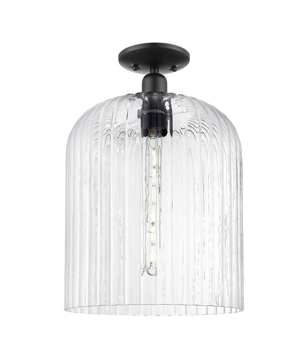 Innovations 716-1C-BK-G559-12CL One Light Semi-Flush Mount, Matte Black