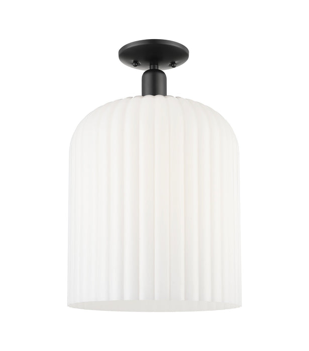 Innovations 716-1C-BK-G559-12GWH One Light Semi-Flush Mount, Matte Black