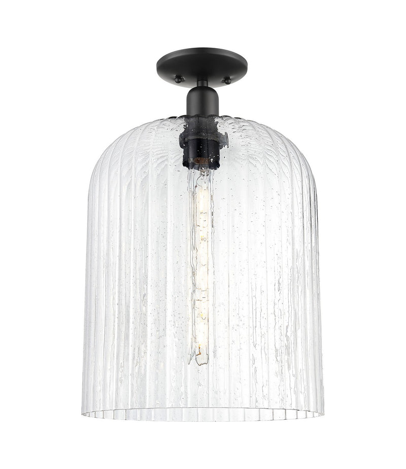 Innovations 716-1C-BK-G559-12SDY One Light Semi-Flush Mount, Matte Black