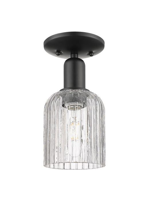 Innovations 716-1C-BK-G559-5CL One Light Semi-Flush Mount, Matte Black
