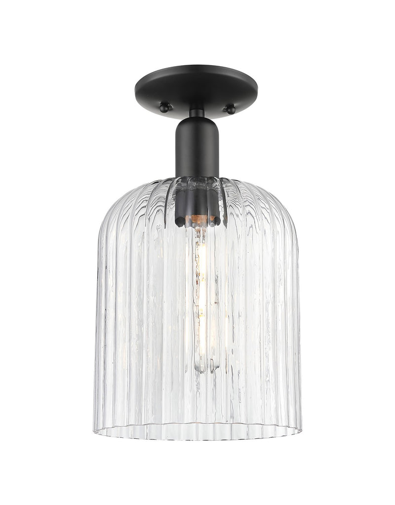 Innovations 716-1C-BK-G559-8CL One Light Semi-Flush Mount, Matte Black