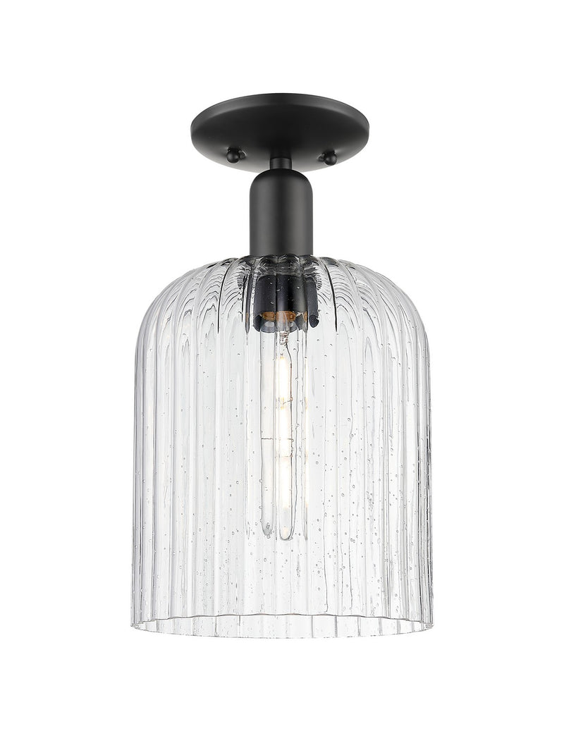 Innovations 716-1C-BK-G559-8SDY One Light Semi-Flush Mount, Matte Black