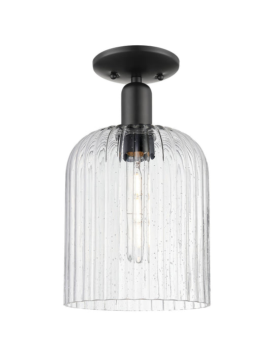 Innovations 716-1C-BK-G559-8SDY One Light Semi-Flush Mount, Matte Black