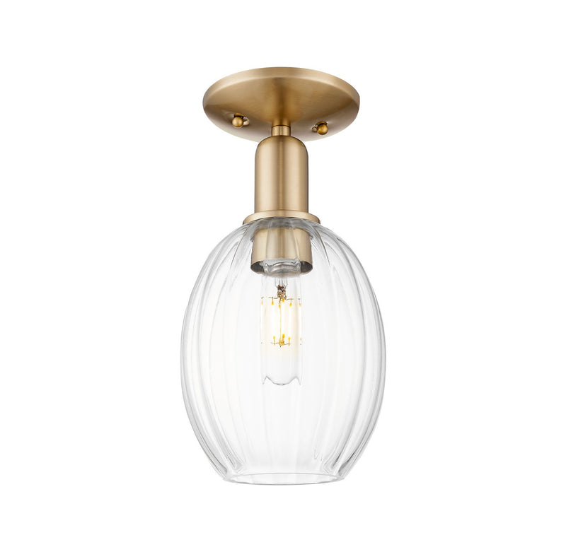 Innovations 716-1C-CB-G459-6CL One Light Semi-Flush Mount, Champagne Bronze