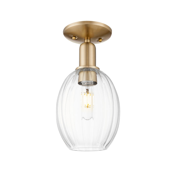 Innovations 716-1C-CB-G459-6CL One Light Semi-Flush Mount, Champagne Bronze