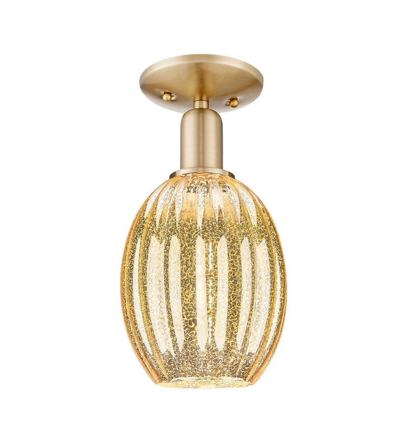 Innovations 716-1C-CB-G459-6ME One Light Semi-Flush Mount, Champagne Bronze