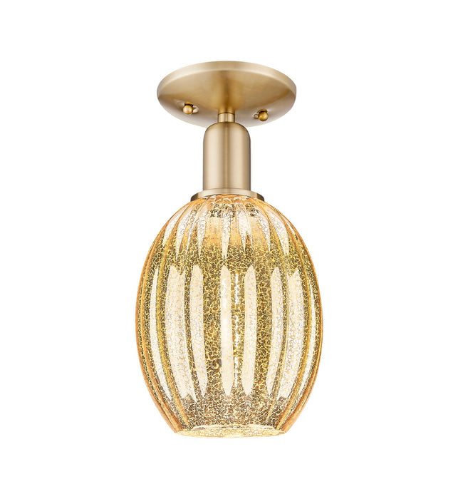 Innovations 716-1C-CB-G459-6ME One Light Semi-Flush Mount, Champagne Bronze
