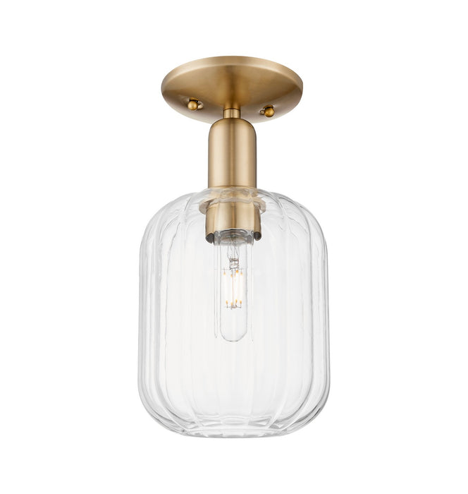 Innovations 716-1C-CB-G460-7CL One Light Semi-Flush Mount, Champagne Bronze